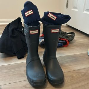 Hunter boots with sock inserts